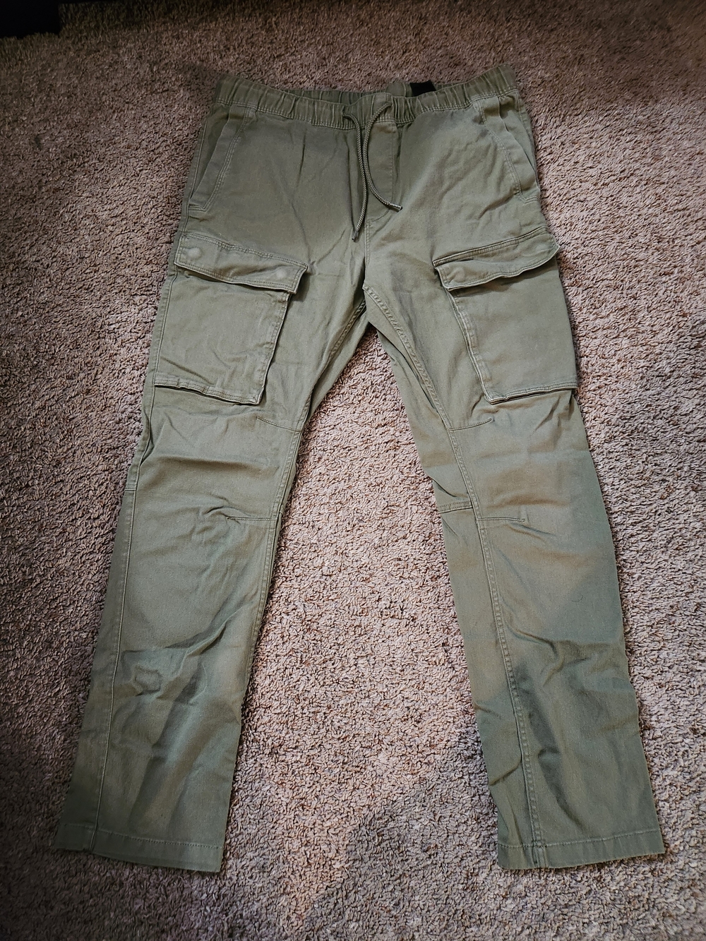 H&M Olive Green Cargo Pants with Drawstring For Man Size L